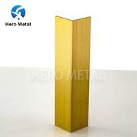Profilé en L de luxe en bronze brossé pour bordure de carrelage en laiton, design contemporain, durable, étanche, pour usage en appartement