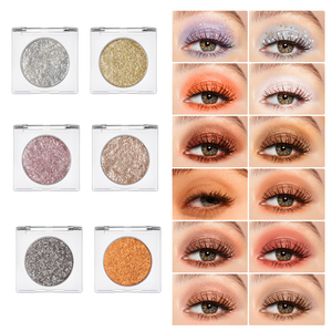 Fard à paupières personnalisé de haute qualité pressé mat miroitant paillettes fard à paupières label privé haute pigmentation 26mm bricolage ombre à paupières unique - Product Image 4