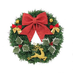 Best-selling PVC Christmas <b>Wreath</b> with Red Bows 30/40/50/60cm for Christmas Decoration - Product Image 4