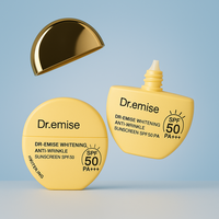 50ml jaune couleur personnalisée en plastique crème solaire emballage pot conteneur bouteille de voyage