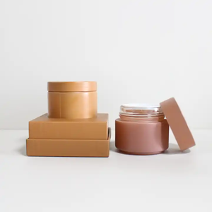 2oz Cosmetics Glass Jars Skincare Packaging Black Amber <b>Small</b> Cream <b>Container</b> Glass Jar With Lids - Product Image 4