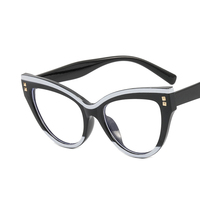 2025 nouvelles femmes populaires oeil de chat lunettes optiques rétro cadre couleur bloquant la lumière bleue lunettes personnalisé en gros