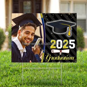 Bán Buôn Tùy Chỉnh <span class=keywords><strong>2025</strong></span> Tốt Nghiệp Dấu Hiệu Sân Đảng Trang Trí Đứng Xin Chúc Mừng Bãi Cỏ Dấu Hiệu Với H Cổ Cọc - Product Image 2