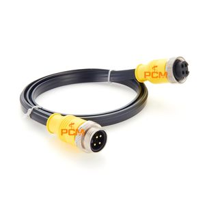 Connecteur circulaire miniature 1M 7/8\" à 4 positions, 4 broches, <span class=keywords><strong>double</strong></span> extrémité, avec câble d'alimentation et connecteur de capteur, filetage 7/8\"-16UN - Product Image 2