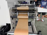 Machine de découpe et de rembobinage automatique de papier avec petite tourelle et compteur de mètres