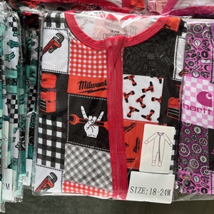 Geheimer Lagerbestand: Baby-Bambus-Pyjamas im Großhandel – Westliche Artikel, Baby-Shorties, zufällige Größe und Farbe, mit Reißverschluss für Kinder - Product Image 6