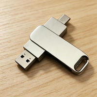 Clé USB en métal 3.0 à double interface Type-C pour smartphone, ordinateur portable, travail de transfert de fichiers