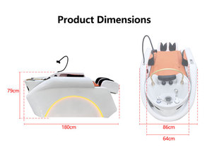 Table de massage de spa au design moderne et luxueux, lit de shampooing intelligent électrique japonais pour salles de bain - Product Image 6