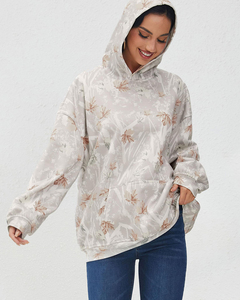 Mode automne-hiver, hauts confortables pour tous les jours, sweat-shirt ample à capuche pour femmes, imprimé camouflage, décontracté, manches longues, ample - Product Image 2