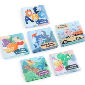 <span class=keywords><strong>Libro</strong></span> de tela para aprendizaje temprano, resistente a desgarros, con papel crujiente, números y reconocimiento de alimentos para bebés y niños pequeños - Product Image 3
