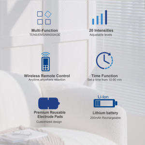 Unidad inalámbrica TENS EMS: masajeador de cuello recargable para fisioterapia - Product Image 4