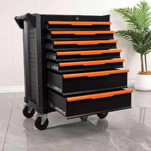 CE 296 Pièces - Armoire à outils avec roulettes en acier inoxydable / Chariot à outils / Boîte à outils avec outils pour la réparation <span class=keywords><strong>automobile</strong></span> - Juego De Herramientas - Product Image 4
