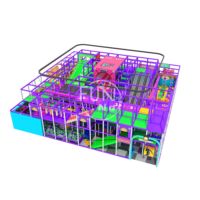 Desain 3D Taman Bermain Skala Besar yang Aman dan Tahan Lama untuk Anak-Anak, Kolam Bola Komersial Indoor dengan Perosotan yang Digunakan di Pusat Perbelanjaan.