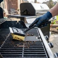 Brosse de nettoyage pour barbecue sans poils, à vapeur, avec tête remplaçable résistante à la chaleur et grattoir de barbecue, nettoyeur de barbecue sûr