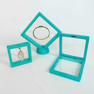 Custom Logo Clear PE Film Ring Necklace Earring Gift Storage Case Plastic 3D Floating <b>Frame</b> Jewelry Display Box Packaging - Product Image 4