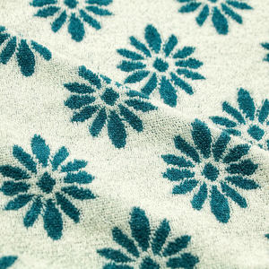 मिट्टी विरोधी बैक्टीरिया फूल खिंचाव कार्बनिक कपास पॉलिएस्टर जैक्वार्ड फ्रेंच टेरी तौलिया कपड़े के लिए कपड़े - Product Image 2