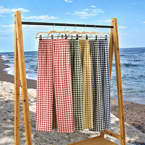 Pantalones de Pijama para Mujer, Cintura Elástica, Transpirables, Sólidos, de Algodón, Holgados y Divertidos para Otoño - Product Image 3