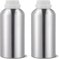 Bouteille en aluminium de 500 ml, 1 L, pour réactifs liquides, produits chimiques, avec joint de couvercle interne, 50 ml, 250 ml, emballage personnalisé en métal pour parfum