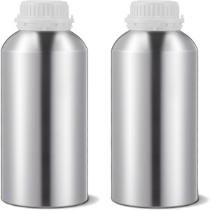500ML 1L Aluminium Bottle Liquid Reagent Chemical Bottle with Inner Lid Seal 50ml 250ml Custom Metal Perfume <b>Package</b> Bottle - Product Image 1