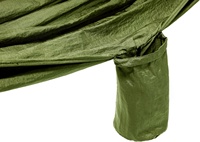 Hamac de voyage portable pour une personne, en nylon, pour la randonnée, les activités de plage, les festivals, les événements, avec sac de transport.