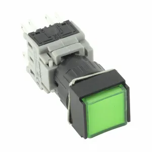 ONPOW 16mm illuminated momentary square push button switch(LAS1-BF/22G/12V) (Dia. 16mm)(CE,CCC,ROHS,REECH)