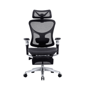 <b>Office</b> <b>Recliner</b> <b>Chair</b> with Adjustable Headrest Ergonomic Mesh Design Fabric Upholstery for Home Use with Footrest - Product Image 1