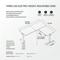Bureau d'angle électrique moderne et spacieux, réglable en hauteur (assis-debout), en forme de L, avec commande numérique intelligente, écologique
