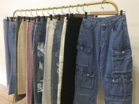 Pakaian Wanita Stok Grosir Pabrik, Jeans Campuran Bekas, Pengiriman Acak, Merek Campuran, Cina Fujian, Penjualan Panas