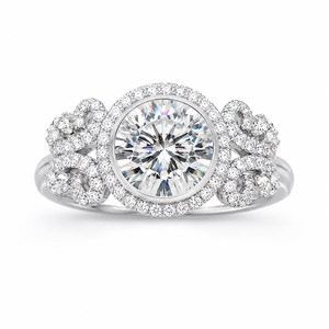 Anello di Lusso con Gemma Rotonda per Donne, Elegante Gioiello da Dito per Feste e Cerimonie - Product Image 1