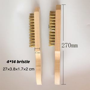 מקצועי ארוך ידית פלדת חוט מברשת במפעל ישיר נחושת חוט מברשת ליטוש יד מברשת - Product Image 4