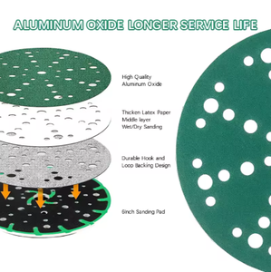 China Factory 5inch 125mm Green Zirconia Waterproof Sanding Discs Round <strong>Sand</strong> Paper Abrasive Disc for Automobiles - Product Image 6