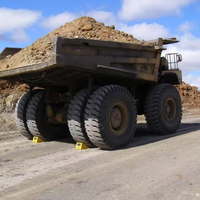 Nouvel embaseur de roue triangulaire manuel en polyuréthane jaune-orange, robuste, antidérapant, 20 tonnes, pour camions, remorques et parkings