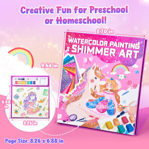 Детская портативная доска для рисования гуашью Joycat ручной работы, книга для раскрашивания акварелью, для детского сада, для творчества и заметок - Product Image 2