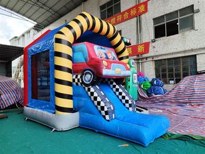 Produttore cinese di auto gonfiabili personalizzate casa di rimbalzo a buon mercato castello gonfiabile con scivolo auto saltellante che rimbalza castello combo noleggio - Product Image 4