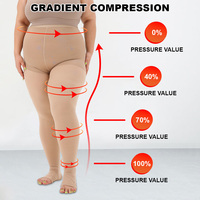 Collants de compression médicaux confortables à bout ouvert 20-30 mmHg pour femmes, soulagement des varices, des gonflements et des œdèmes