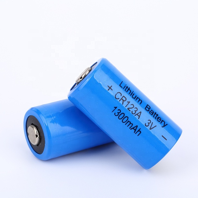 Factory Customized 16340 3 Volt Cr123A Cylindrical Lithium Battery 1300mAh CR123A for  Camera Water Meter