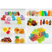 3D Fruit Watermeloen Gummies Snoep Productielijn Zachte Snoepgoed 3D Kleine Gummy Snoep Ananas Maakmachine