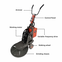 Mesin Poles Lantai Batu HT-680P Heavy Duty Lebar Kerja 680mm Transmisi Gigi Peralatan Poles Terrazzo Marmer