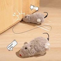 Jouet pour chat en peluche électrique réaliste, souris automatique qui bouge, simulation de rat, jouet interactif pour chats et chatons