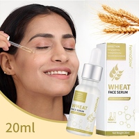Sérum Visage Éclatant à l'Acide Hyaluronique Fermenté et à l'Extrait de Blé, Hydratant, Réparateur pour Peaux Ternes, Unifiant le Teint, à la Niacinamide