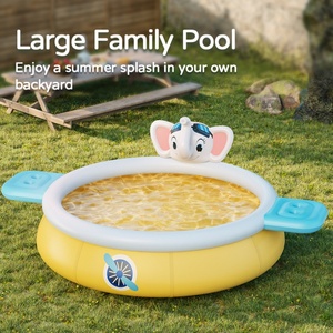PVC Inflatable Elephant Swimming Pool for Kids 180 240 300 CM Yellow and Blue Colors Indoor and Outdoor Water Playing Fun - Product Image 5