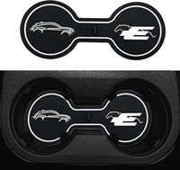 Sous-verre décoratif en PVC pour porte-gobelet de voiture LSAUTO compatible Ford Mustang Mach-E, accessoires de protection contre l'eau, fabriqué en Chine (Blanc)