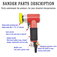 Polisseuse/ponceuse pneumatique industrielle à double action Sonidec 2 \ "pour le polissage de moules, le meulage de carrosserie automobile OEM personnalisé