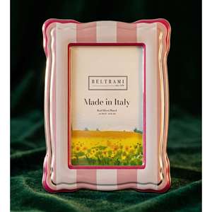 Beltrami <b>Photo</b> <b>Frame</b> 4x6 Real Silver Plated Made In Italy Resin <b>Frame</b> - Product Image 3