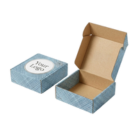 Venta Directa de Fábrica, Cajas de Envío Corrugadas Azules, Caja de Correo con Logotipo Personalizado, Caja de Cartón Pequeña para Productos del Hogar