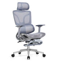 Vente en gros de chaise de bureau en maille base en aluminium chaise de bureau ergonomique réglable avec soutien lombaire
