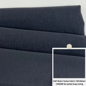 228 Т нейлоновая ткань Taslan, цвет на заказ, 100 г/м2, черная Водонепроницаемая популярная ткань для пуховика - Product Image 2