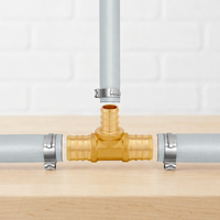 Kit de raccords hexagonaux en acier inoxydable et laiton pour tuyaux PEX, raccord à sertir à tête hexagonale