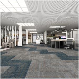 Tablón de respaldo de Pvc de lujo ignífugo acústico moderno resistente al fuego betún Pu respaldo polipropileno 50X50Cm azulejo de alfombra de nailon - Product Image 4