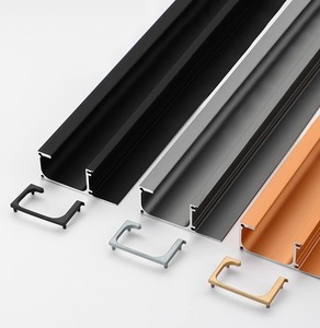 Vente directe usine – Poignées modernes dissimulées en alliage d'aluminium pour armoires de cuisine, tiroirs, tables de chevet, armoires – Boutons en forme de G - Product Image 1